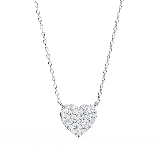 Round Heart Shaped Charm Two Loop Pendant - view 4
