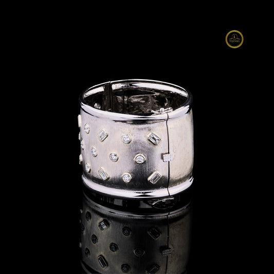2.75 TCW Bold Baguette & Round Bracelet Modern Iced Style - view 4