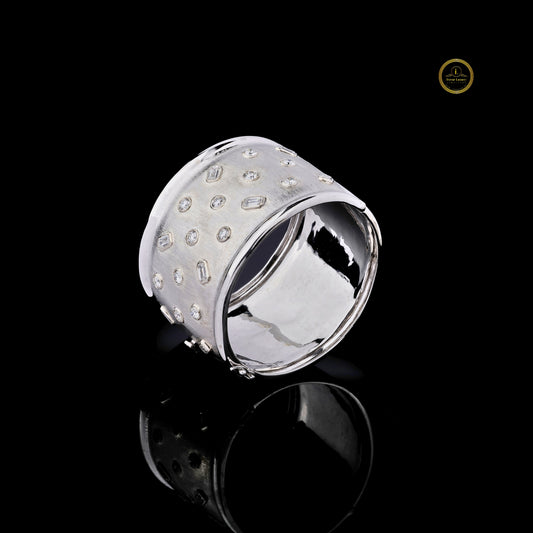 2.75 TCW Bold Baguette & Round Bracelet Modern Iced Style - view 2