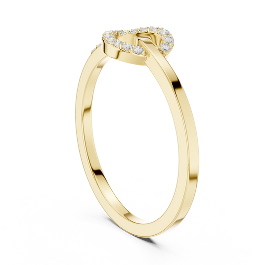 Pave Infinity Knot Ring for Women - view 3