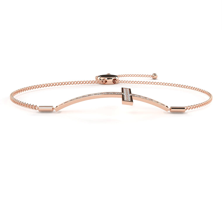 Round Horizontal Cross Adjustable Bolo Bracelet - view 2
