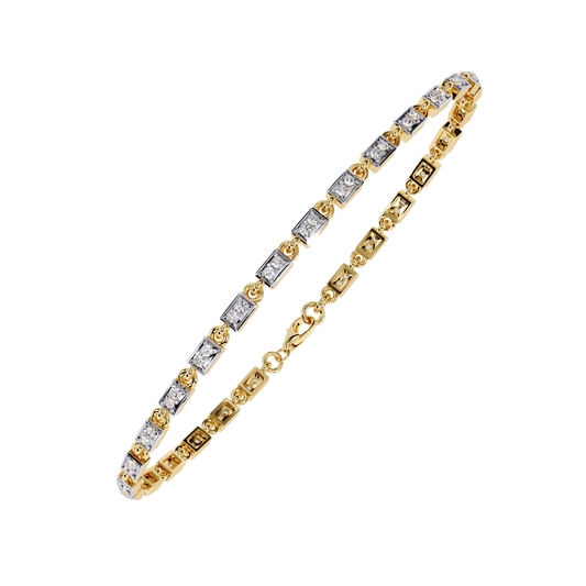 Round Cut Minimalist Tennis Bracelet - view 2