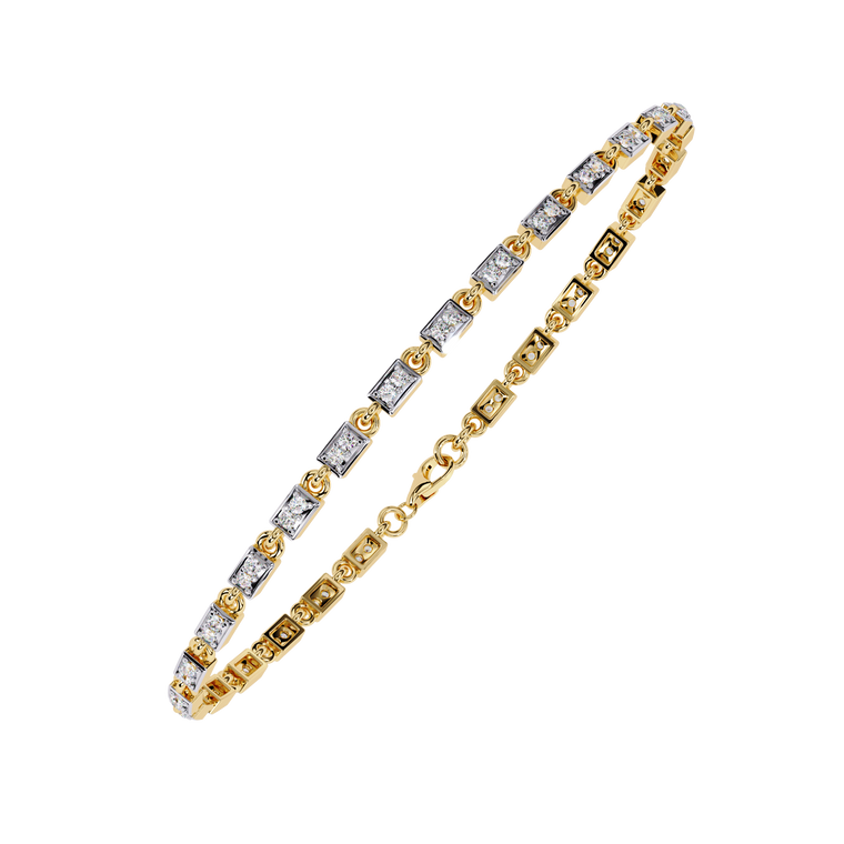Round Cut Minimalist Tennis Bracelet - view 2