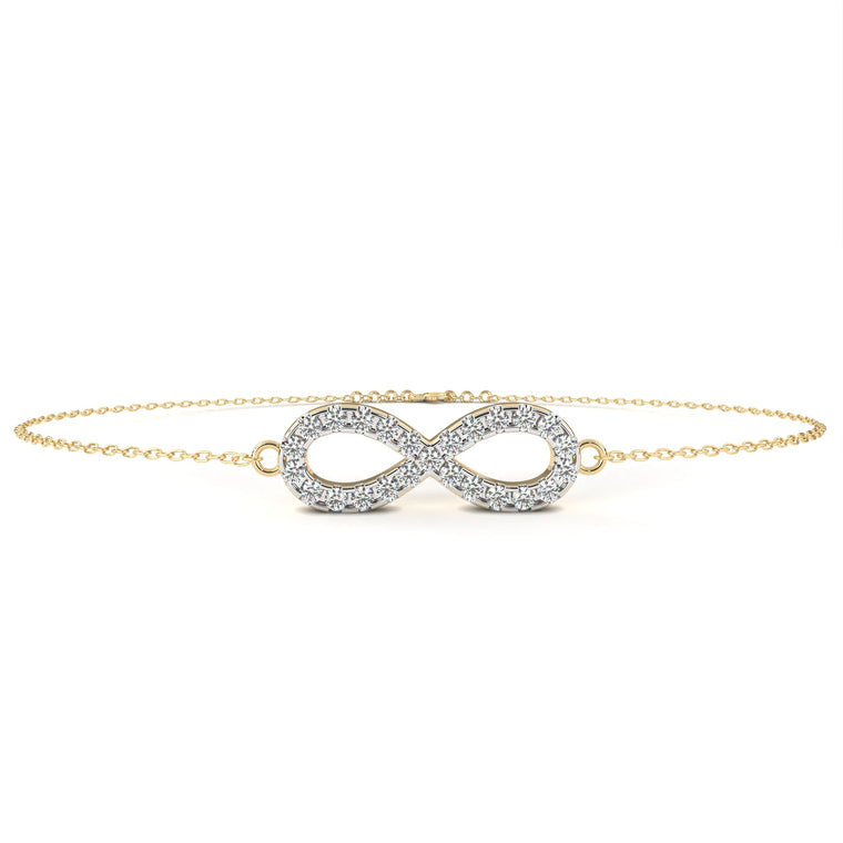 Round Infinity Symbol Cable Chain Bracelet for Women - view 2