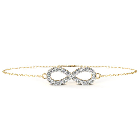Round Infinity Symbol Cable Chain Bracelet for Women - view 2