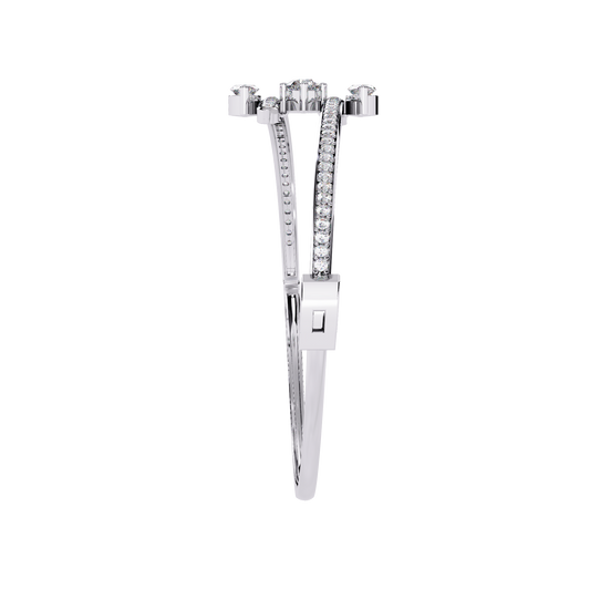 Round and Marquise Exquisite Dual Line Bracelet - view 4