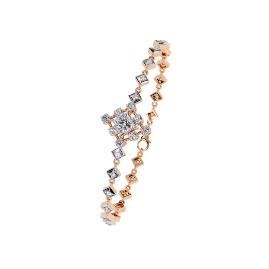 Princess Cut Geometric Accents Bracelet - view 3