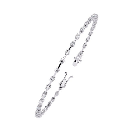 Round Cut Tennis Bracelet Symbol of Grace and Brilliance - view 4