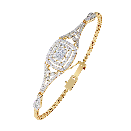 Vintage Style Round Bangle Bracelet - view 2