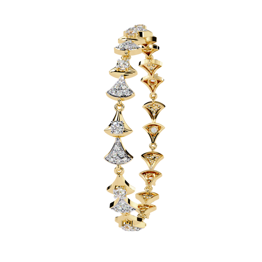 Round Cut Bracelet Custom Design - view 2