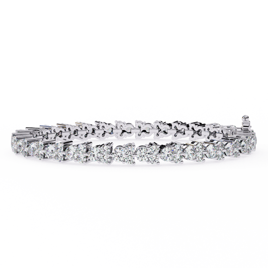 Round Cut Continuous Tennis Bracelet - view 4