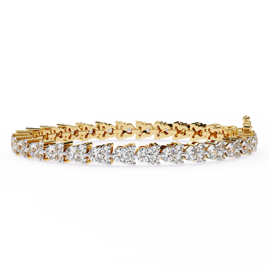 Round Cut Continuous Tennis Bracelet - view 2