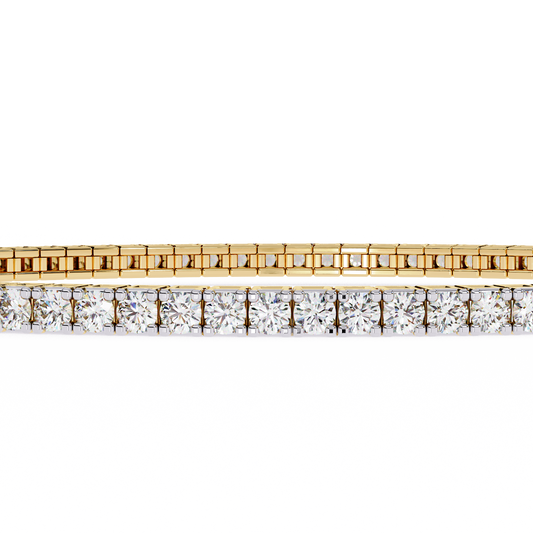 Prong Set Round Tennis Bracelet Box Clasp - view 3