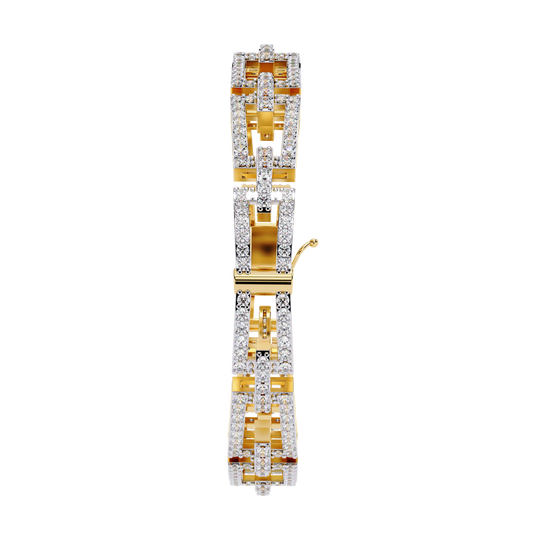 Round Cut Open Link Statement Bracelet - view 2
