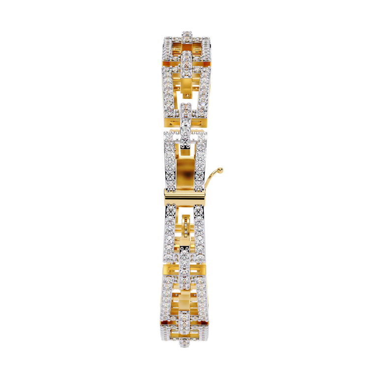 Round Cut Open Link Statement Bracelet - view 2