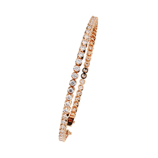 Round Cut Aurora Luxe Tennis Bracelet - view 3