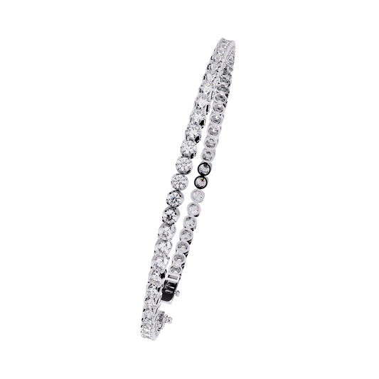 Round Cut Aurora Luxe Tennis Bracelet - view 4