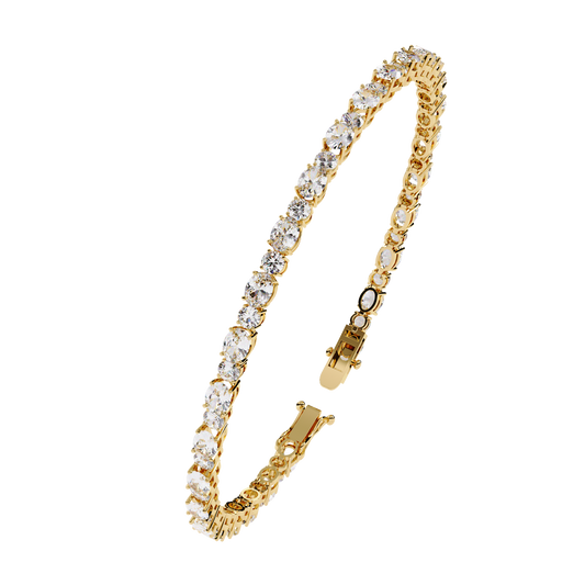 Oval & Round Cut Tennis Bracelet - view 2