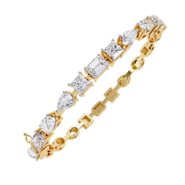 Mixed Shape Statement Tennis Bracelet - view 2