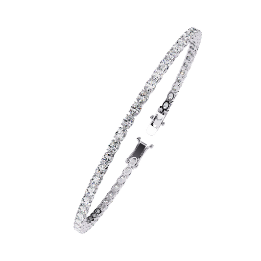 Round Cut Classic Tennis Bracelet with Sparkling Timeless - view 4