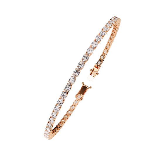 Round Cut Classic Tennis Bracelet with Sparkling Timeless - view 3