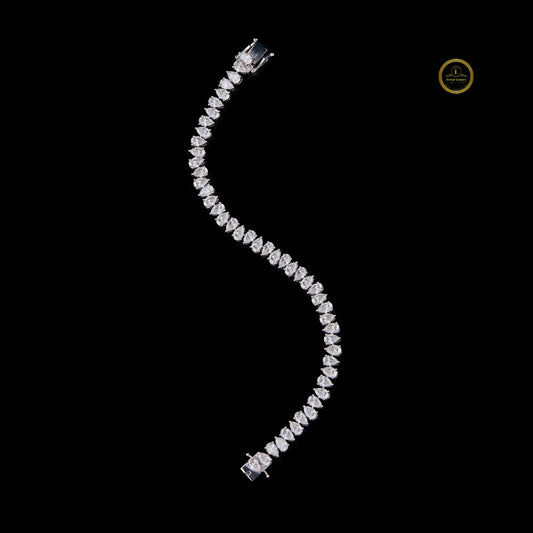 Pear Cut Moissanite Tennis Bracelet - view 3