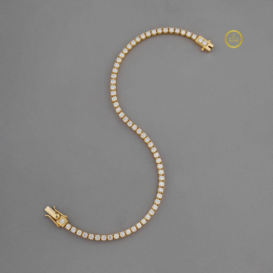 Round Cut Brilliant Moissanite Four Prong Tennis Bracelet - view 4