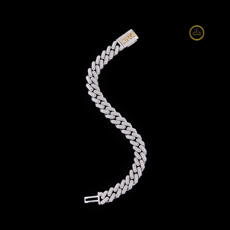 Round Cut Moissanite Iced Miami Cuban Link Bracelet - view 3