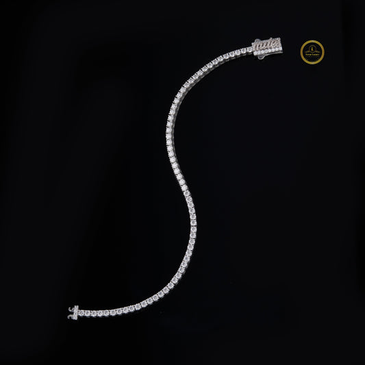 Emerald Cut Moissanite Tennis Bracelet - view 2