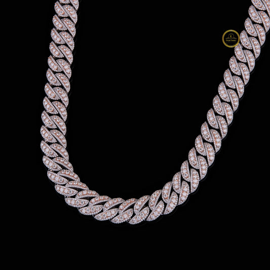 Iced Out Heavy Two Tone Lab Grown Diamond Choker Necklace - view 2