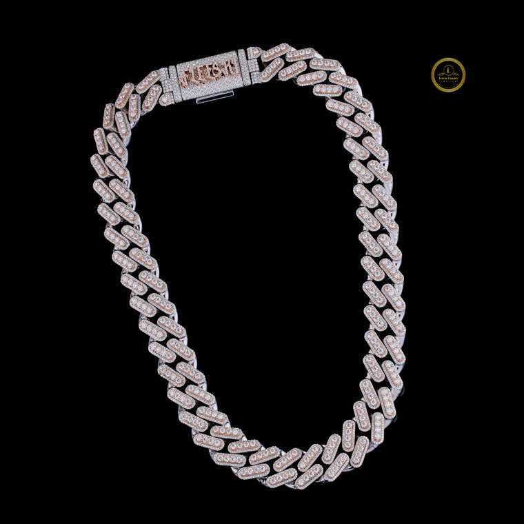 Iced Out Heavy Curved Moissanite Choker Necklace - view 2