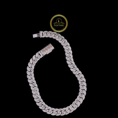 Iced Out Rectangular Frame Moissanite Choker Necklace