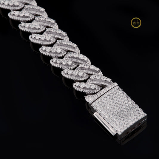 Iced Out Heavy Choker Necklace with Stone Set Clasp - view 4