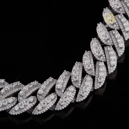 Iced Out Heavy Choker Necklace with Stone Set Clasp - view 3