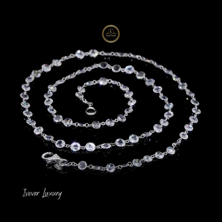14K Gold Handcrafted Rose-Cut Diamond Statement Necklace - view 3