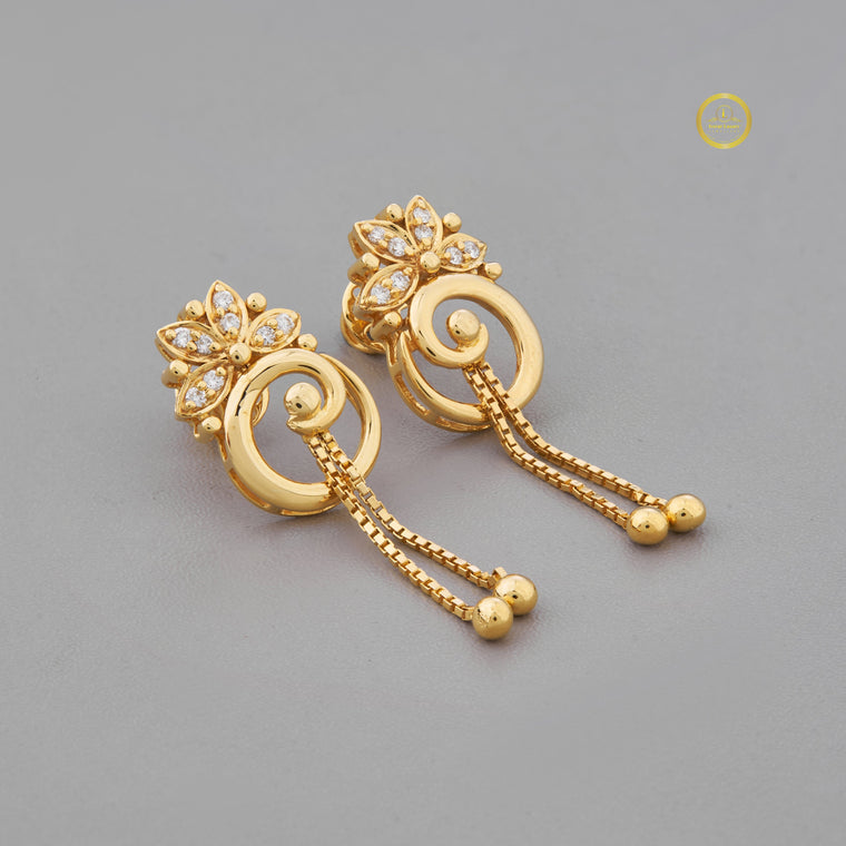 Floral Crown Geometric Everyday Earrings - view 2
