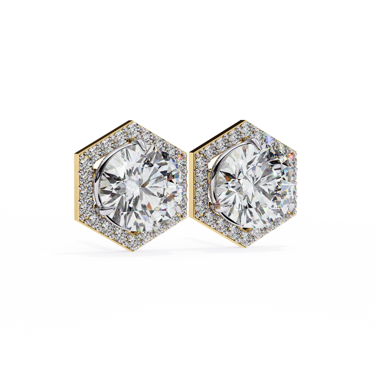 Ethical Luxury Best Round Cut Earring for Conscious Girl - view 2