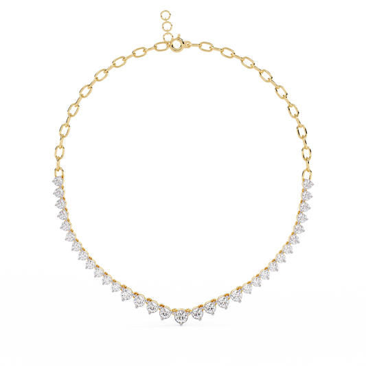 Graduated Round V Necklace - view 2