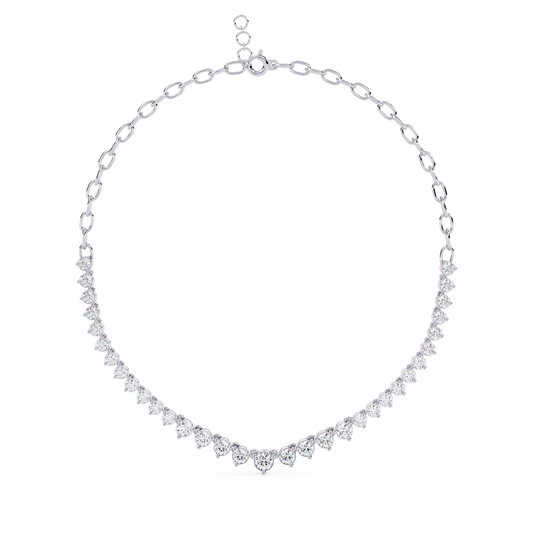 Graduated Round V Necklace - view 4