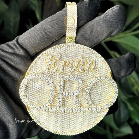 Custom From ERVIN ORO Lab Diamond Iced-Out 3D Medallion Pendant - view 2