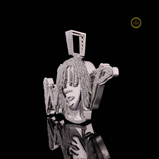 Iced-Out Custom Lab Diamond Wop Letter Rapper Figure Pendant Charm - view 3