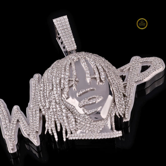 Iced-Out Custom Lab Diamond Wop Letter Rapper Figure Pendant Charm - view 2