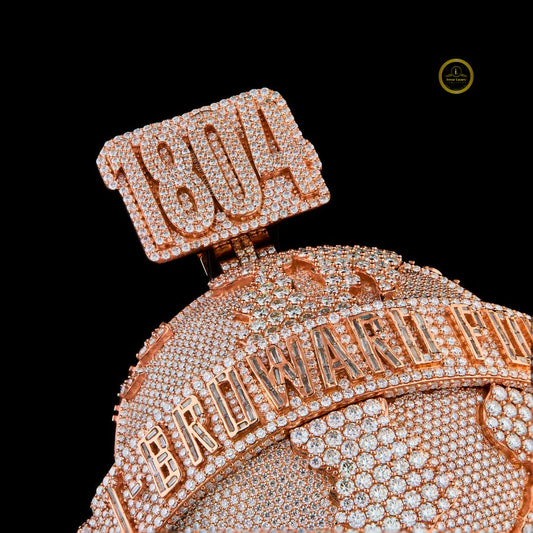 Custom T-BROWARO POP Lab Diamond Globe Pendant with 1804 Bail - view 3