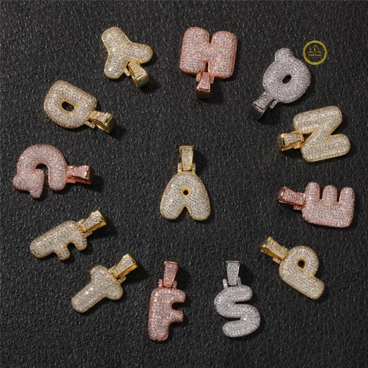 Iced-out Moissanite Letter Pendant Bold Hip Hop Custom Name Piece - view 4