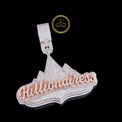 Custom Hillionairess Mountain Moissanite Enamel Pendant