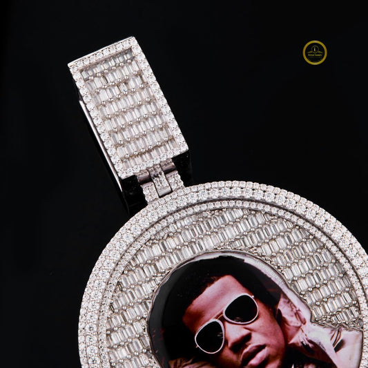 Personalized Lab Diamond Photo Pendant in Custom Memorial Jewelry - view 2
