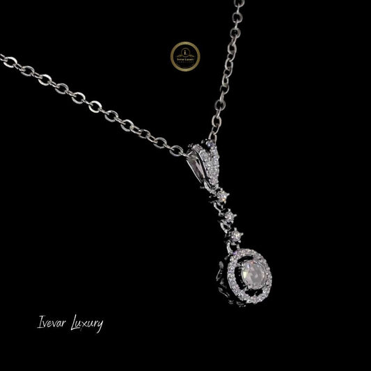14K Gold Chain Featuring Natural Rose Cut Diamond Halo Pendant - view 3