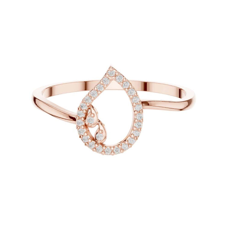Open Round Cut Pave Lab Grown Diamond Split Band Gold Fashion Ring - view 2
