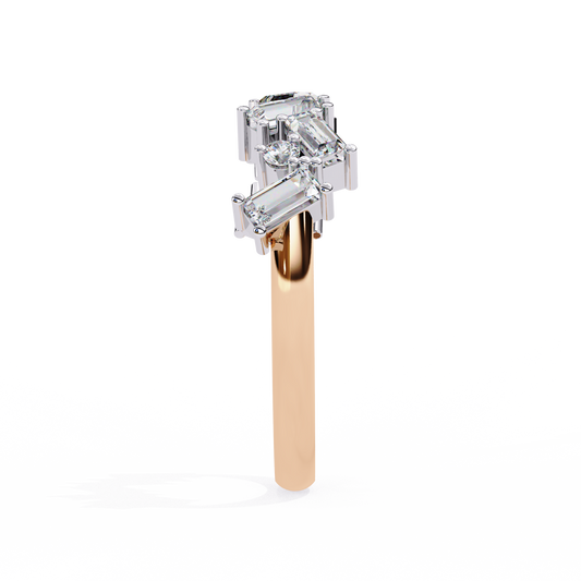 Modern Baguette Cut Eternity Wedding Band - view 2