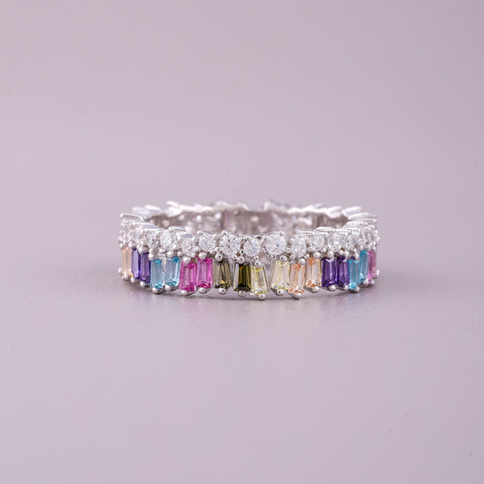 Emerald Cut Natural Sapphire Diamond Halo Ring - view 2